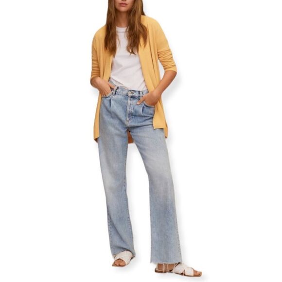 NWT MNG Yellow Open Cardigan Size M - Picture 1 of 11